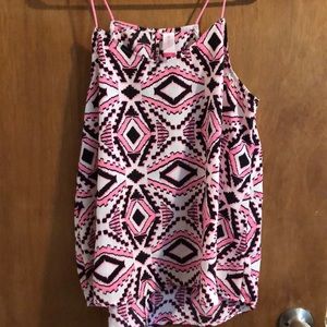 Pink and black Aztec Tank